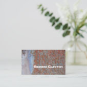 Carte De Visite Métal corrodé rouillé, texture personnalisée (Debout devant)