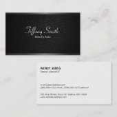 Carte De Visite Métal Cuir / Arme à fusil (Devant / Derrière)