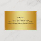 Carte De Visite Métal d'acier d'or (Dos)