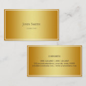 Carte De Visite Métal d'acier d'or (Devant / Derrière)