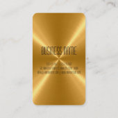 Carte De Visite Métal d'acier d'or (Dos)