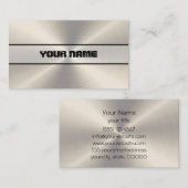 Carte De Visite Métal d'acier inoxydable (Devant / Derrière)