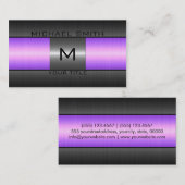 Carte De Visite Métal d'acier inoxydable (Devant / Derrière)