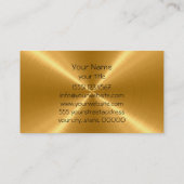 Carte De Visite Métal d'acier inoxydable d'or (Dos)