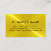 Carte De Visite Métal d'acier inoxydable d'or (Dos)