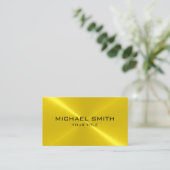 Carte De Visite Métal d'acier inoxydable d'or (Debout devant)