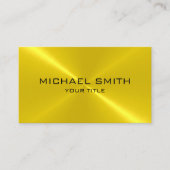 Carte De Visite Métal d'acier inoxydable d'or (Devant)