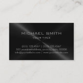 Carte De Visite Métal d'argent et d'acier inoxydable de noir (Dos)