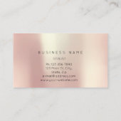 Carte De Visite Métal de soie minimal Abstrait rapide rose Blush1 (Dos)