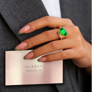 Carte De Visite Métal de soie Rose Pearly Abstrait