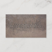 Carte De Visite Métal de texture rouillée | Code QR (Dos)