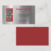 Carte De Visite Metal Design Food Snack Service de vente de vendeu (Devant / Derrière)