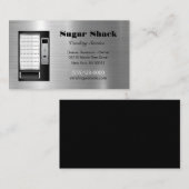 Carte De Visite Metal Design Food Snack Service de vente de vendeu (Devant / Derrière)