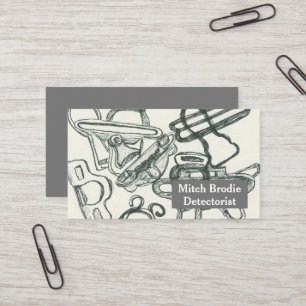 Carte De Visite Métal Détection des trésors reliques Clips suspens