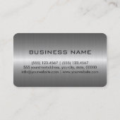 Carte De Visite Métal d'impression en acier inoxydable argenté (Dos)