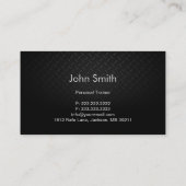 Carte De Visite Métal d'obscurité de rayure d'or d'entraîneur de (Dos)