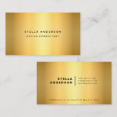 Carte De Visite Métal d'or (Devant / Derrière)