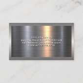 Carte De Visite Métal d'or brossé | Logo immobilier de luxe (Dos)