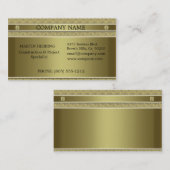Carte De Visite Métal d'or de construction de relief (Devant / Derrière)