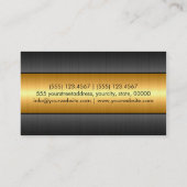 Carte De Visite Métal d'or et d'acier inoxydable de noir (Dos)