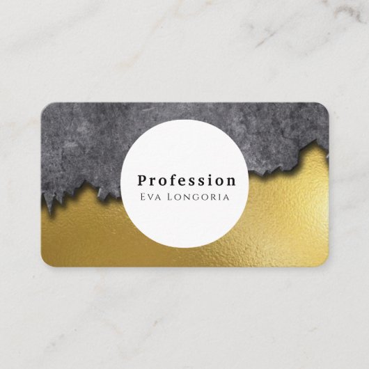 Carte De Visite Métal doré (Devant)