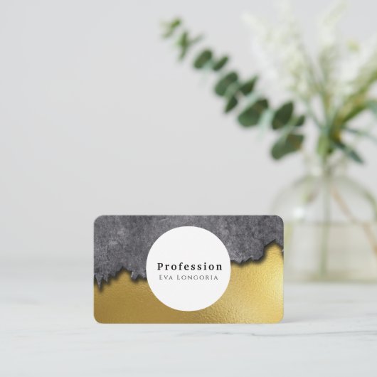 Carte De Visite Métal doré (Debout devant)