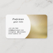 Carte De Visite Métal doré (Dos)