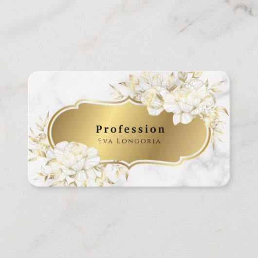 Carte De Visite Métal doré (Devant)