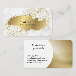 Carte De Visite Métal doré