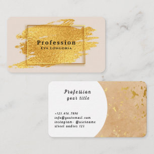 Carte De Visite Métal doré