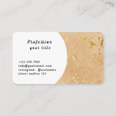 Carte De Visite Métal doré (Dos)