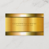 Carte De Visite Métal doré brillant Look Luxe Acier Inoxydable (Devant)