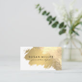 Carte De Visite Métal doré en cuir brossé Or II (Debout devant)