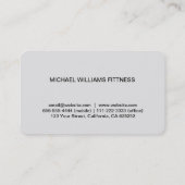 Carte De Visite Métal élégant brillant noir blanc professionnel (Dos)