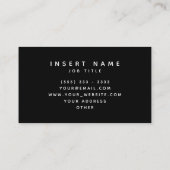 Carte De Visite Métal élégant moderne professionnel géométrique (Dos)