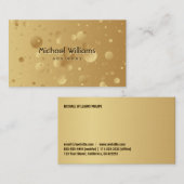 CARTE DE VISITE MÉTAL ÉLÉGANT OR DORÉ MODERNE SIMPLE (Devant / Derrière)