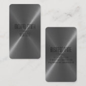 Carte De Visite Métal en acier argenté (Devant / Derrière)