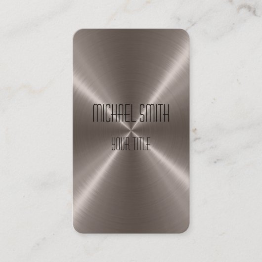 Carte De Visite Métal en acier de bronze (Devant)