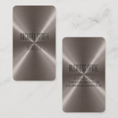 Carte De Visite Métal en acier de bronze (Devant / Derrière)