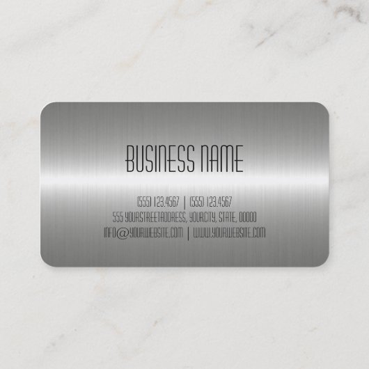 Carte De Visite Métal en acier inoxydable (Dos)