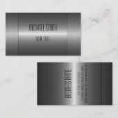 Carte De Visite Métal en acier inoxydable 2 (Devant / Derrière)