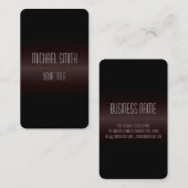 Carte De Visite Métal en acier inoxydable Brown foncé (Devant / Derrière)