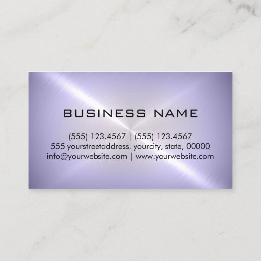 Carte De Visite Métal en acier inoxydable Chrome (Dos)