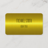 Carte De Visite Métal en acier inoxydable or (Devant)