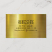 Carte De Visite Métal en acier inoxydable or (Dos)