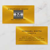 Carte De Visite Métal en acier inoxydable or (Devant / Derrière)