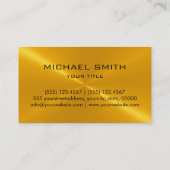 Carte De Visite Métal en acier inoxydable or (Dos)