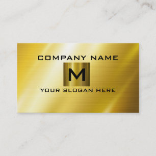 Carte De Visite Métal en acier inoxydable or