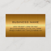 Carte De Visite Métal en acier inoxydable or (Dos)