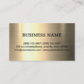 Carte De Visite Métal en acier inoxydable pour or professionnel (Dos)